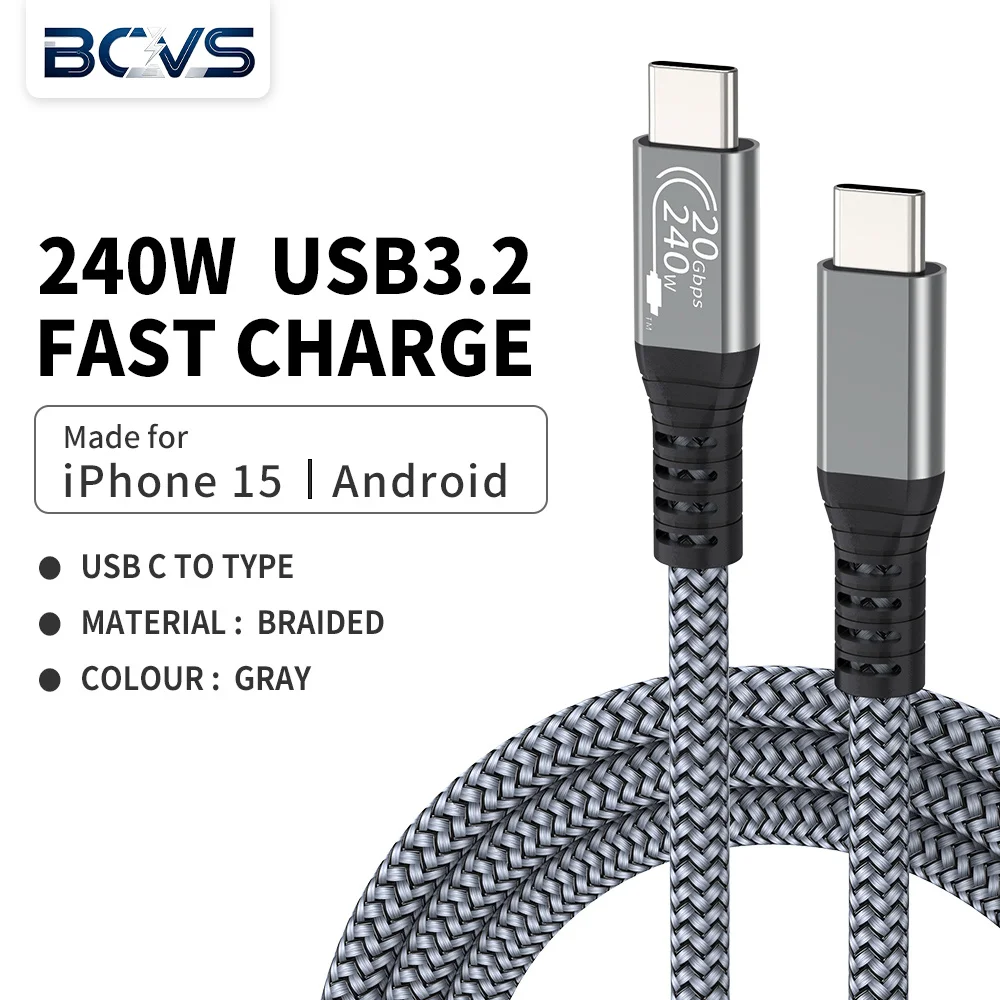 High-Power 240W USB-C to USB-C Fast Charging Cable