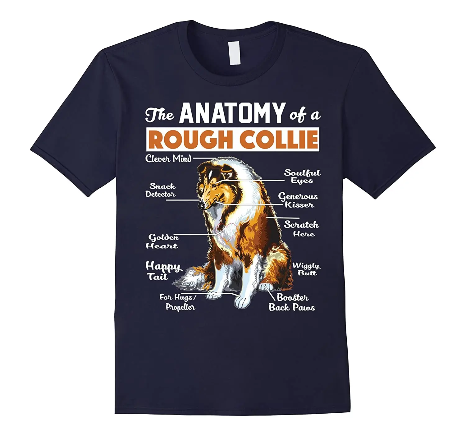 

Unique Design Rough Collie Anatomy T-Shirt. Summer Cotton O-Neck Short Sleeve Mens T Shirt New S-3XL