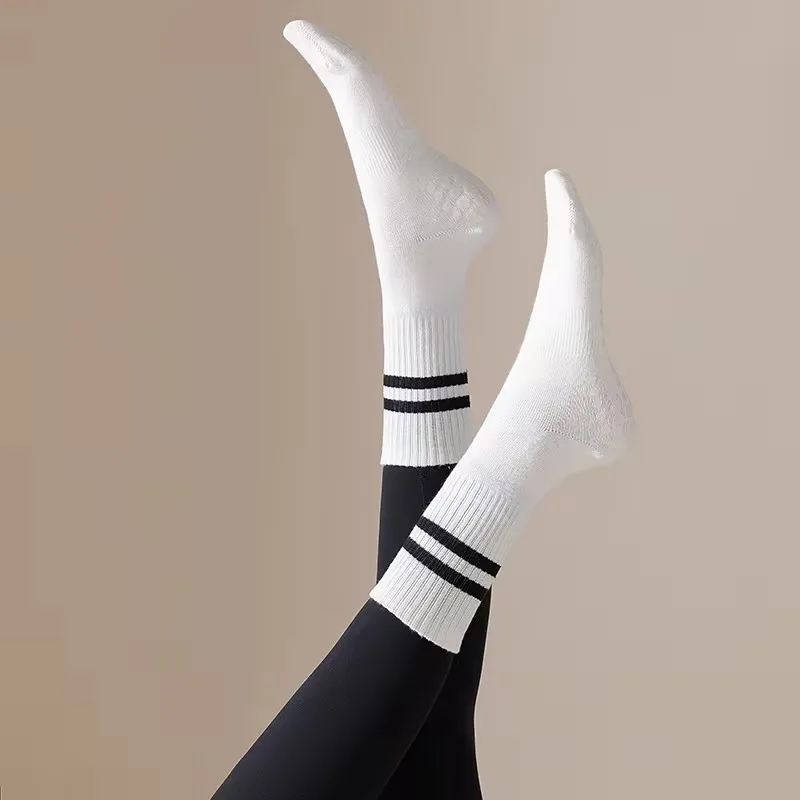 Non-slip Yoga Socks Cotton Mid-tube Bottom Silicone Indoor Fitness Sports