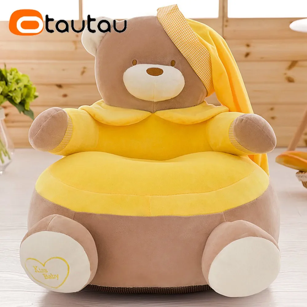 OTAUTAU Children's Sofa with Filling Kids Small Cute Cartoon Chair Floor Corner Seat Pouf Futon Soft Velvet SF132 5