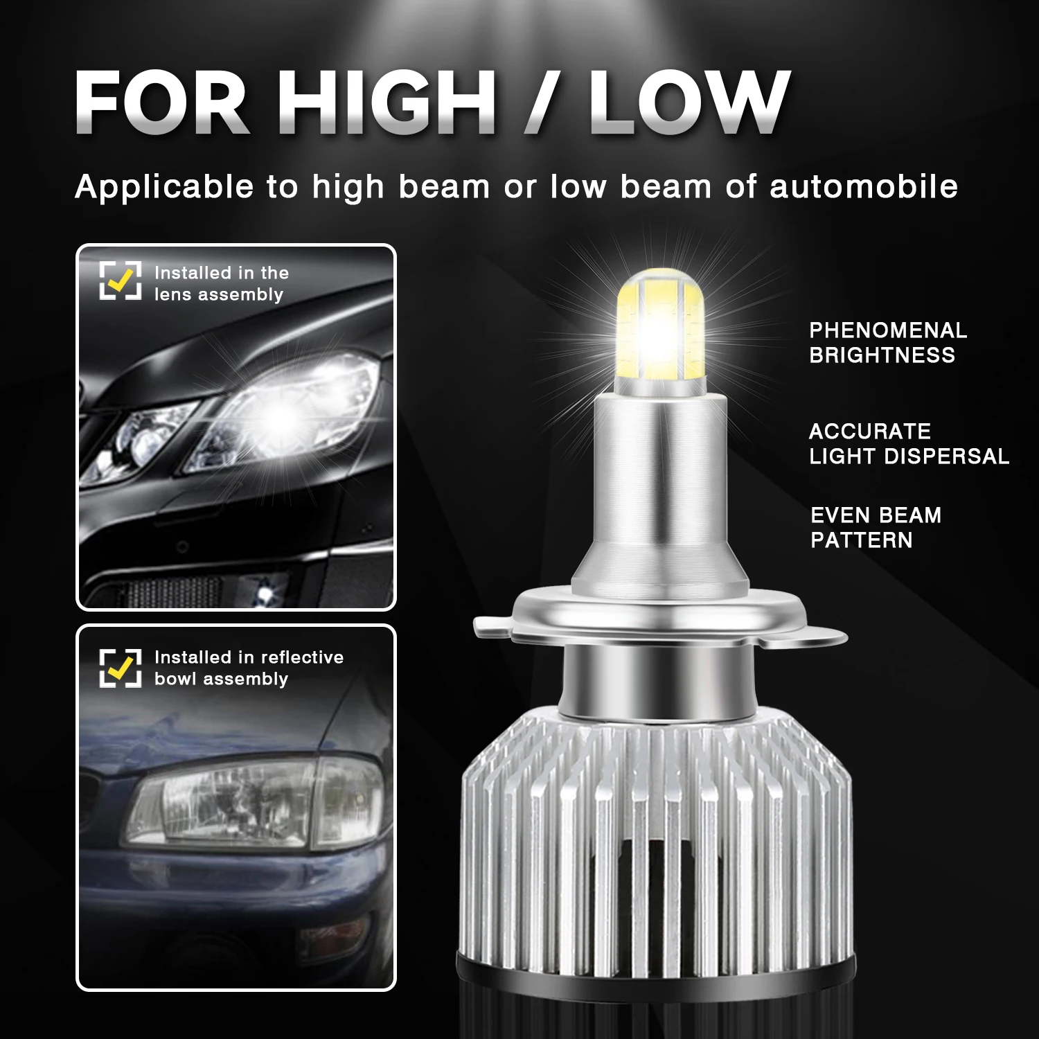 Ampoule LED intelligente Bluetooth pour voiture, feux de sauna,  antibrouillard, lampe automatique, 2x ST1, H7, H8, H11, HB3, 9005, HB4,  9006, 9012, HIInter, 3000K, 6000K - AliExpress