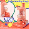 Children Electric Vacuum Cleaner Toy Simulation Vacuum Catcher Kids Pretend Cleaning Educational Toy Mini Vacuum, Red 4