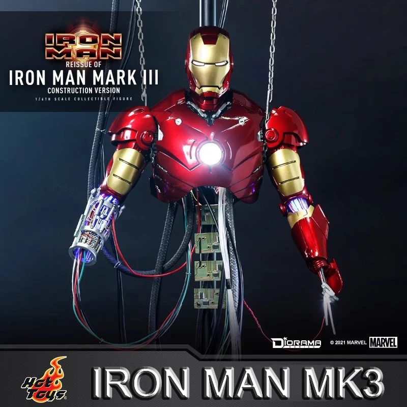 Hot Toys Iron Man Mark 3 Versioni Costruite Action Figures 1:6 Figurine Da Collezione Modello Boyfriend Boy Gifts