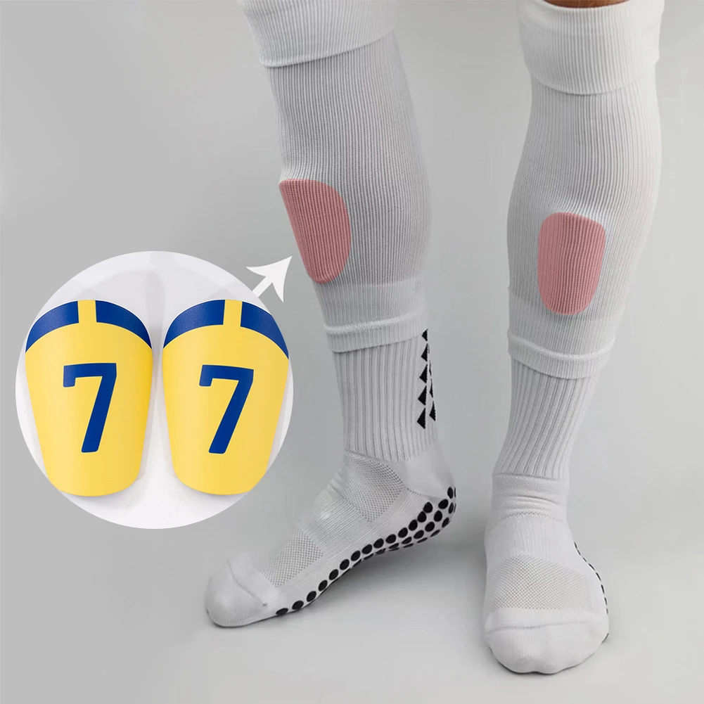 NO.7 Professional Football Shin Guard PU Thick Anti-Collision And Shock-Absorbing Insert Board Sports Protective Supplies 1Pair