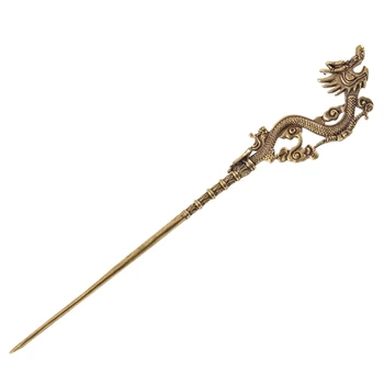 Retro Metal Dragon Carving Cigar Draw Tool Portable Dredge Drilled Engraving Ventilation Needle Enhancer Smoke New Dropship