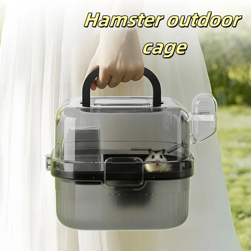 Hedgehog Carrier Translucent Hamsters Travel Carry Case Large Capacity Breathable