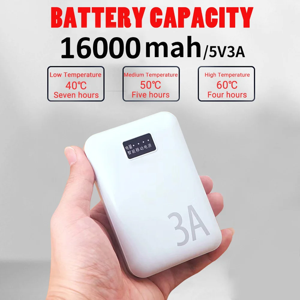 

Power Bank 16000mAh/5V3A/2A Portable Charging Powerbank External Battery Fast Charging USB Heated Jacket Vest Heating Underwear