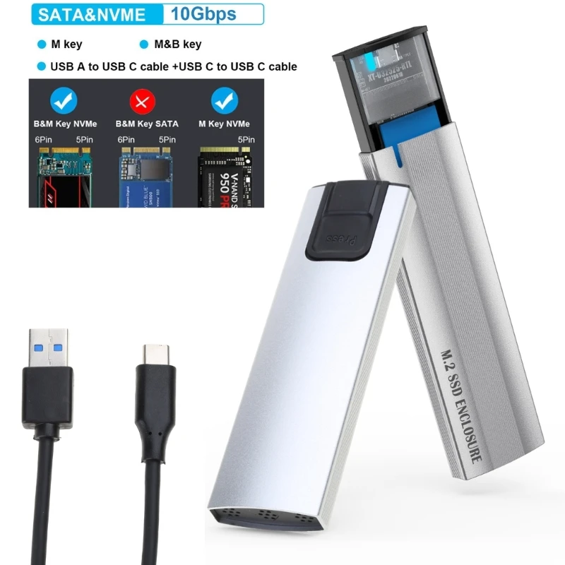 ˷̴ M.2 NVMe SSD Ŭ ڽ USB 3.1 ż   10Gbps   ̽  