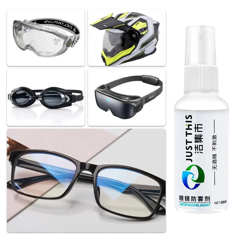 Anti Fog Spray For Goggles Car Windshield Lens Spray Antifogging Lens Cleaner Long-Lasting Anti-Mist Spray Anti Fog Solution For