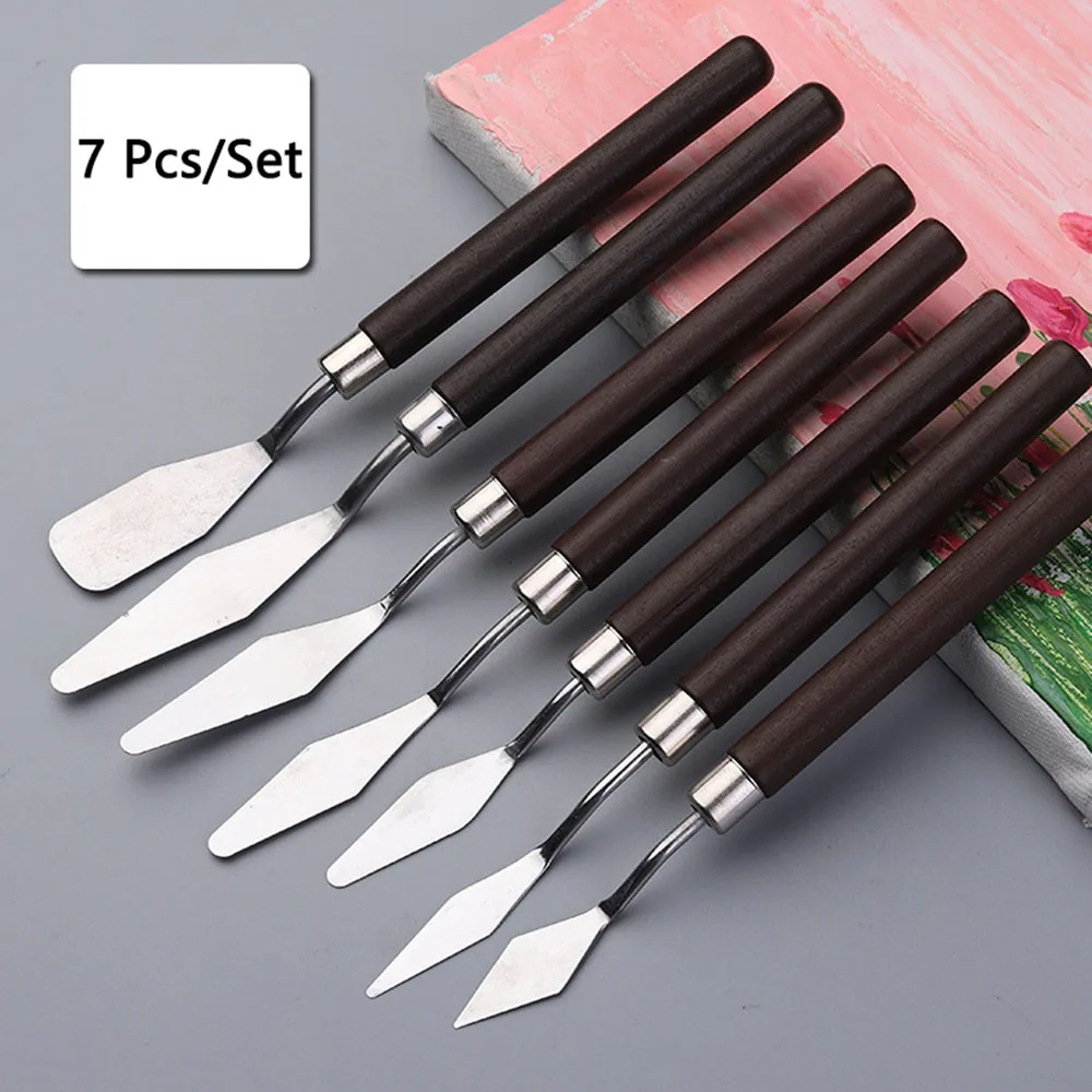1/3/5/7Pcs Oil Painting Knife Stainless Steel Art Painting Drawing Stationery Tools Artist Spatula art supplies sketch 4