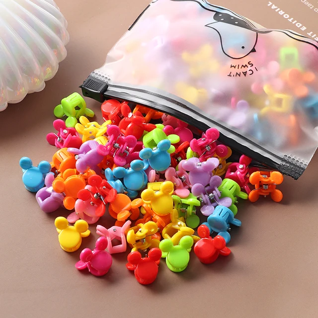 40Pcs Girls Colorful Hair Clips Flower Star Mickey Cute Small Hair Claws Kids Sweet Hairpins Cartoons Fashion Hair Accessories style-39