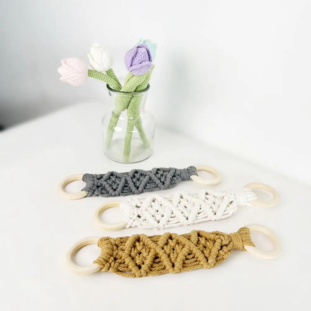 Towel Ring Towel Clip for Strong Load-bearing Easy Use in Kitchen Decor Crochet Hanging Dish Holder Crochet Holder