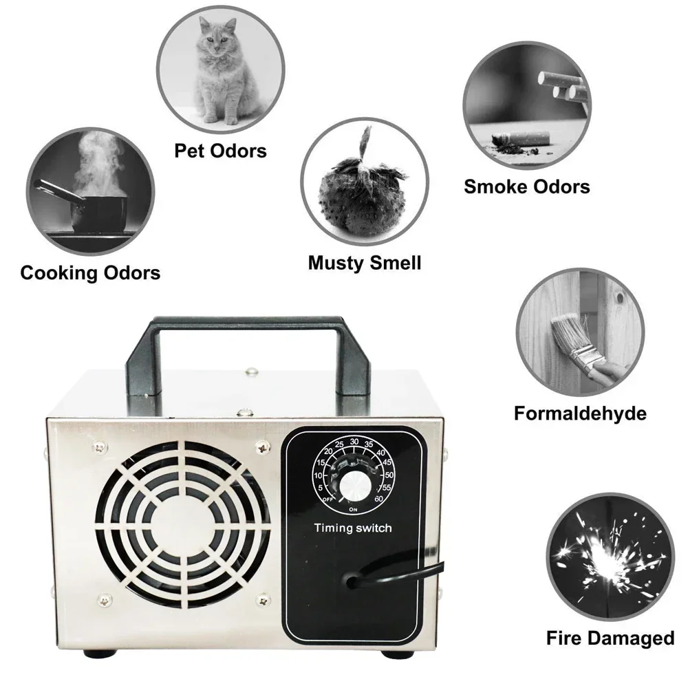 Ozone Generator 220v 60g Ozonizer Air Purifier Home Cleaner Treatment Ozono Remove Formaldehyde