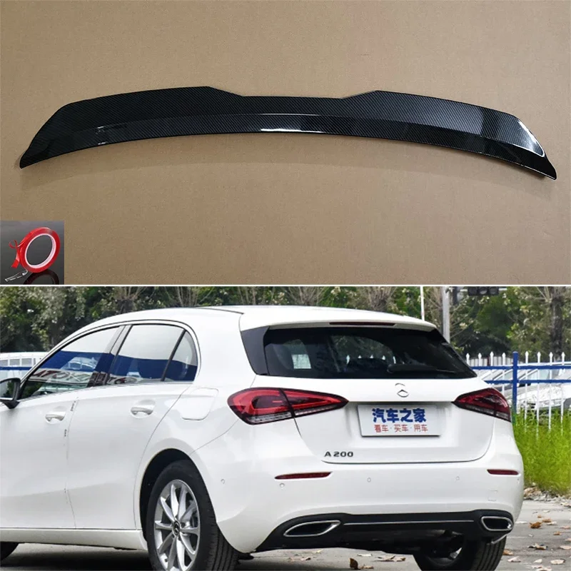 

For Mercedes Benz A Class 2018--2024 Year Spoiler Rear Wing Body Kit Accessories ABS Plastic SUV Hatchback Universal Gloss Black