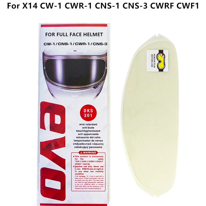Helmet Anti Fog Film for Visors Helmets X14 CW 1 CWR 1 CNS 1 CNS 3 CWRF