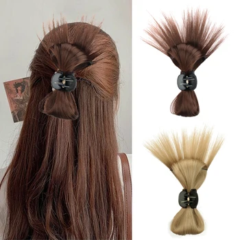MERISIHAIR mezza cravatta capelli artiglio Clip piuma volano estensioni dei capelli disordinato capelli panino granchio Clip alta coda di cavallo accessori per capelli