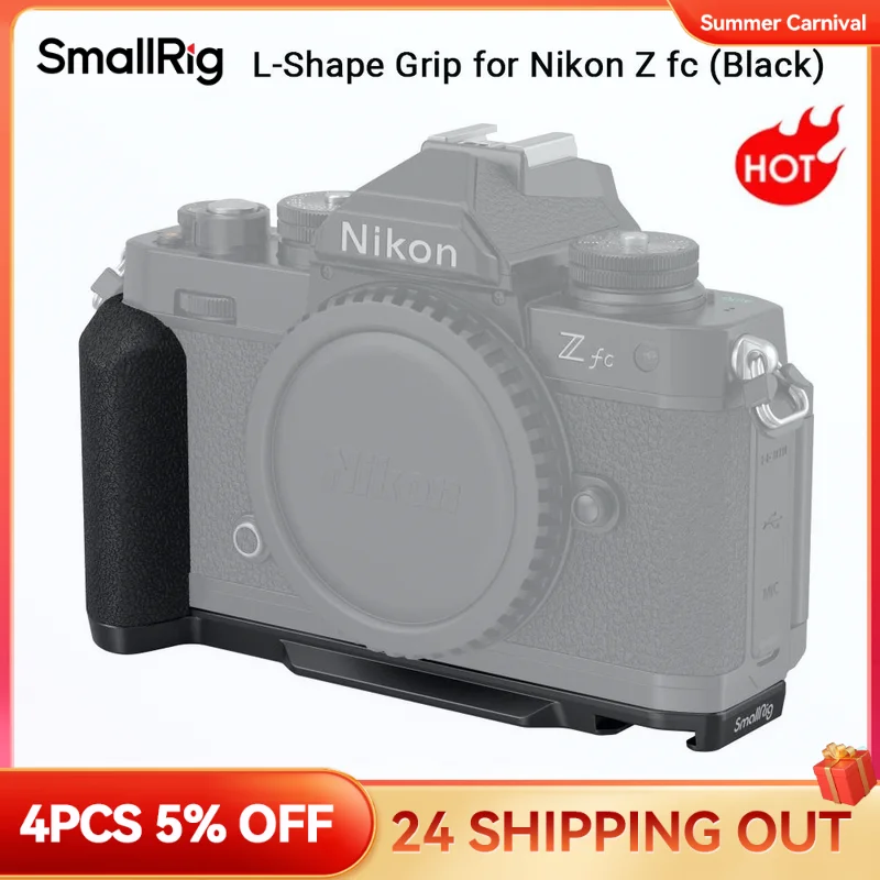 

SmallRig Zfc Ручка L-образный захват для Nikon Z fc черный L-образный кронштейн w 1/4 "-20 резьбовое отверстие Холодный башмак БЫСТРОРАЗЪЕМНАЯ пластина для Arca
