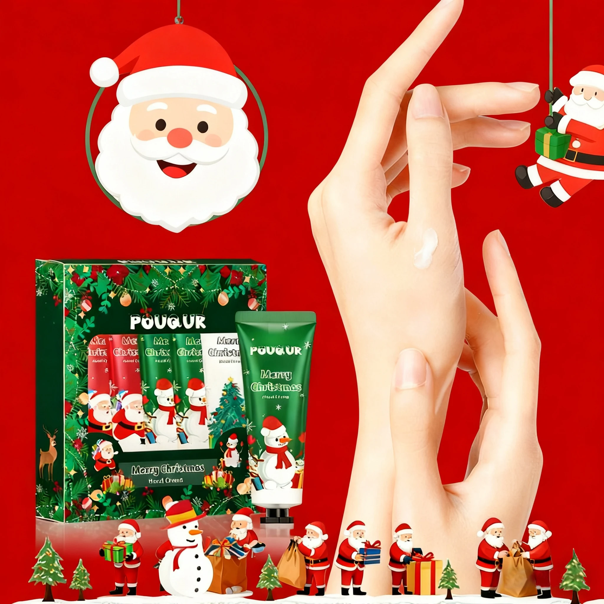 Christmas Hand Cream Sets 5pcs/Set Moisturizing Nourishing Skin Care