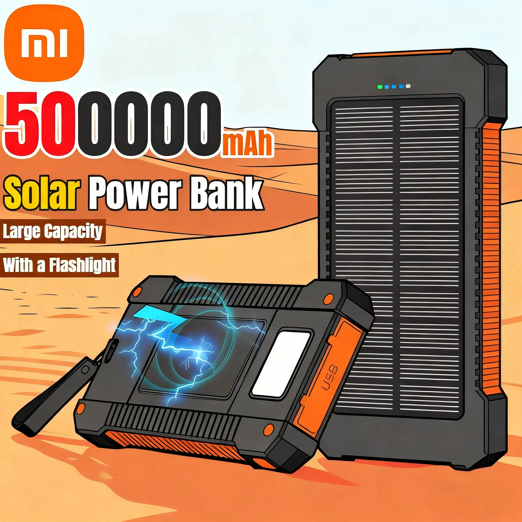 Xiaomi Solar Power Bank with Large Capacity and Super Fast Charging