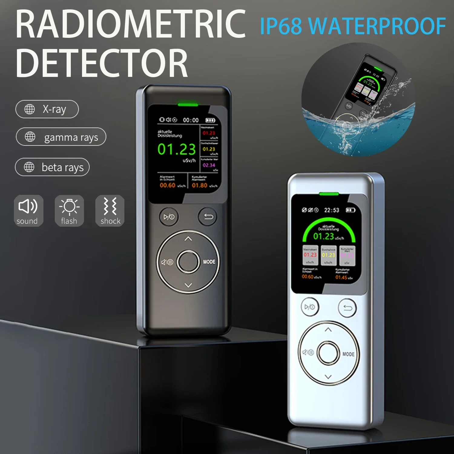 Geiger counter Waterproof Nuclear Radiation Detector X-ray Beta Gamma Radioactivity detector For Nuclear wastewater
