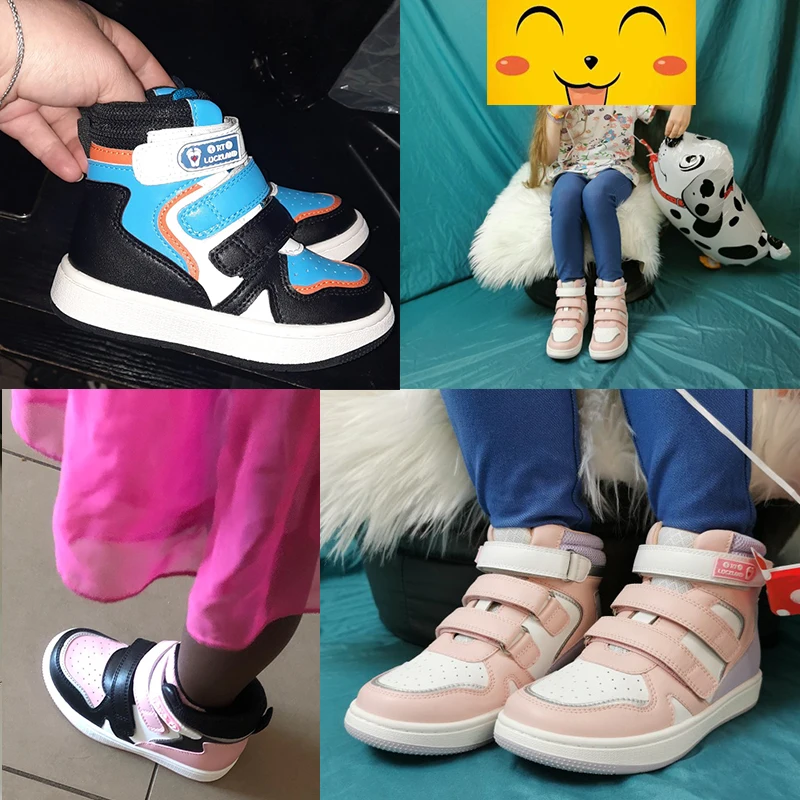 Criança crianças sapatos crianças tênis ortopédicos alta volta