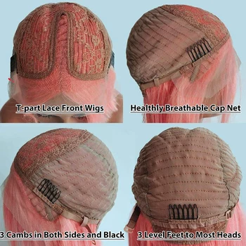 Ombre Pink Bob Wig Straight Lace Front Human Hair Wigs For Women Short Bob Transparent Lace Wig Bleached Knots Pre Plucked Ombre Pink Bob Wig Straight Lace Front Human Hair Wigs For Women Short Bob Transparent Lace.jpg