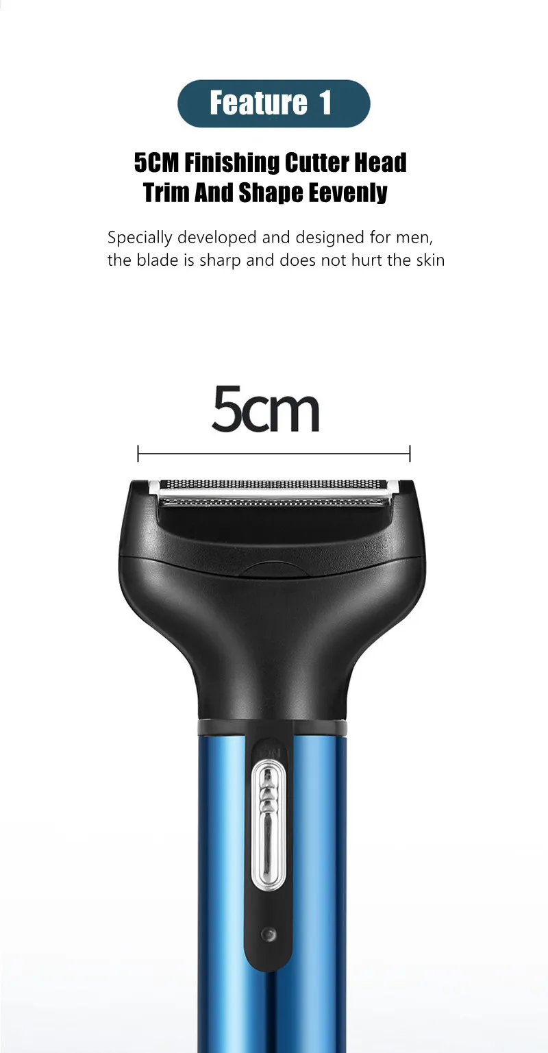 Description Picture 6 of item4in1 Electric Nose Hair Trimmer for Men Rechargeable Micro Shaver Beard Razor Eyebrow Trimmer Nose and Ear Cleaner Grooming Set