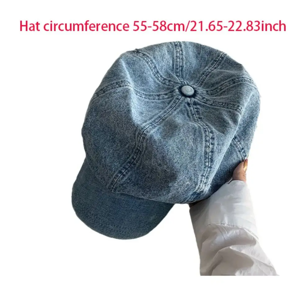 新品未使用　CPH　BERET / 8 PANEL DENIM Women's Washed Denim Newsboy Cap Fashion Vintage 8 Panels