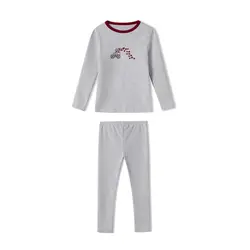 Mail's Family Pajamas Set - Matching Cotton Homewear with Embroidery - Premium 2025 Collection - 11-12Y (Girls Pajamas Set)