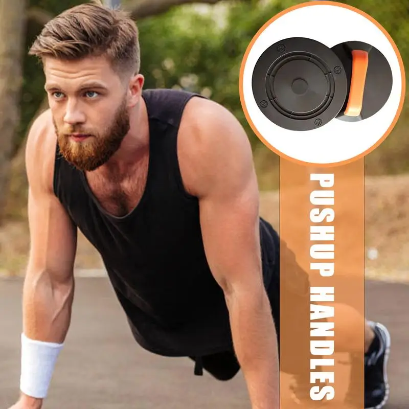 Strength Training Pushup Stands 2X Exercise Roller Wheels Rotating Handles Strength Training Equipment Push Up Helper Gym