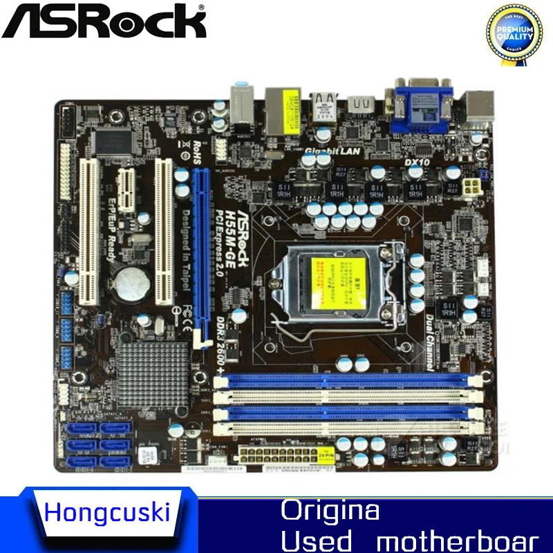 

For ASRock H55M-GE Original Used Desktop Motherboard H55 LGA1156 SATA2 USB2.0