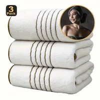 Ensemble de 3 serviettes de bain en corail ultra-douces, séchage rapide, serviettes de spa de luxe, grandes serviettes de bain, légères, très absorbantes 6