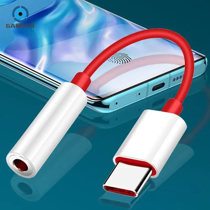 원플러스 안드로이드 휴대폰용 헤드폰 커넥터 어댑터, USB C 타입에서 3 5 mm 이어폰 잭 케이블 어댑터, 오디오 분배기, 1PC