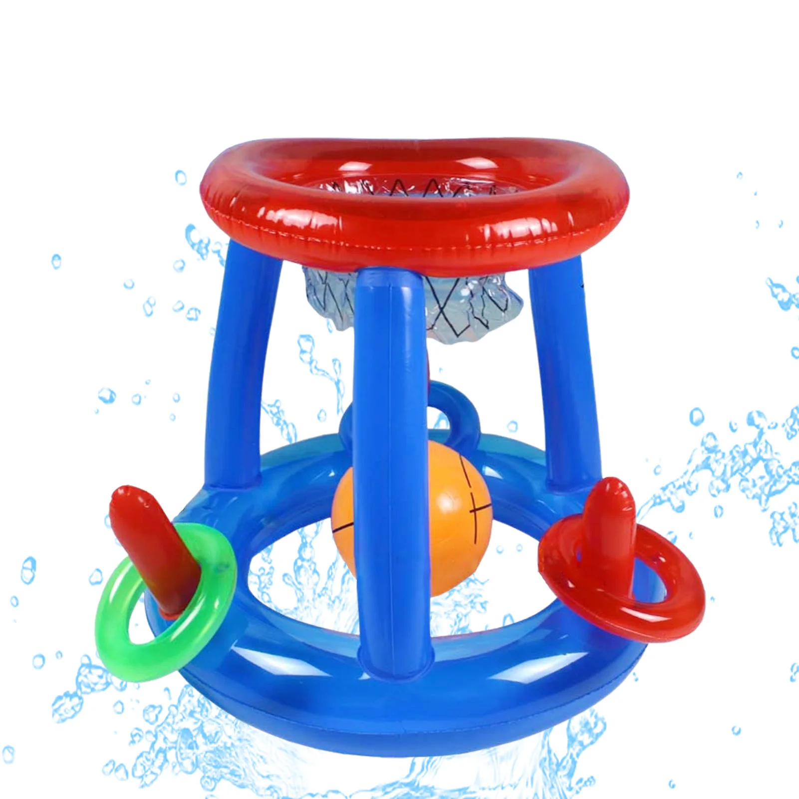 Fun Pool Ring Toss Game Swimming Pool Basketball Game Floating Set Iatable Water Hoop Water Basketball Hoop PVC