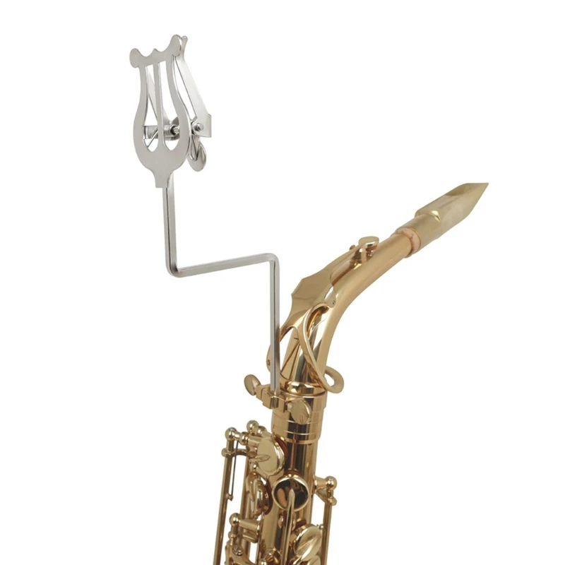 

Saxophone Marchings Lyre Stand Metal Brackets Sax Sheet Music Clip Sax Lyre Clamp-On Holder Alto Saxophone Supplies