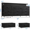 55" W Dresser for Bedroom with 10 Drawers Long Dresser with LED Lights & Power Outlets Wide Dressers Bedroom Dresser Metal Frame 3