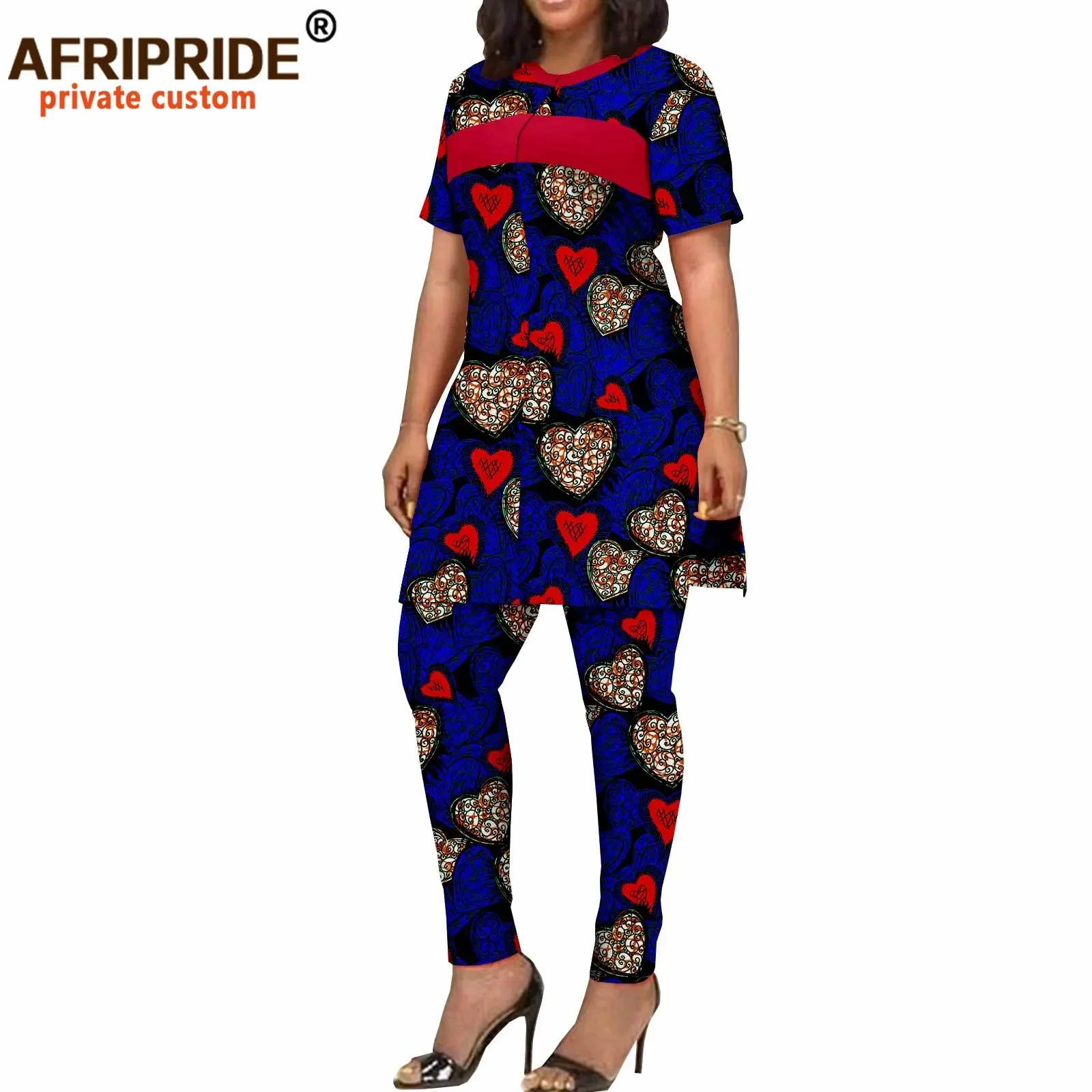 African Clothes for Women Dashiki Jackets and Ankara Pants 2 Piece Set Printt Outfits Wax Attire Plus Size Casual Wear A2126003 african suits for men single breasted slim fit jackets and pants 2 piece set dashiki clothes for groom wedding evening a2216039