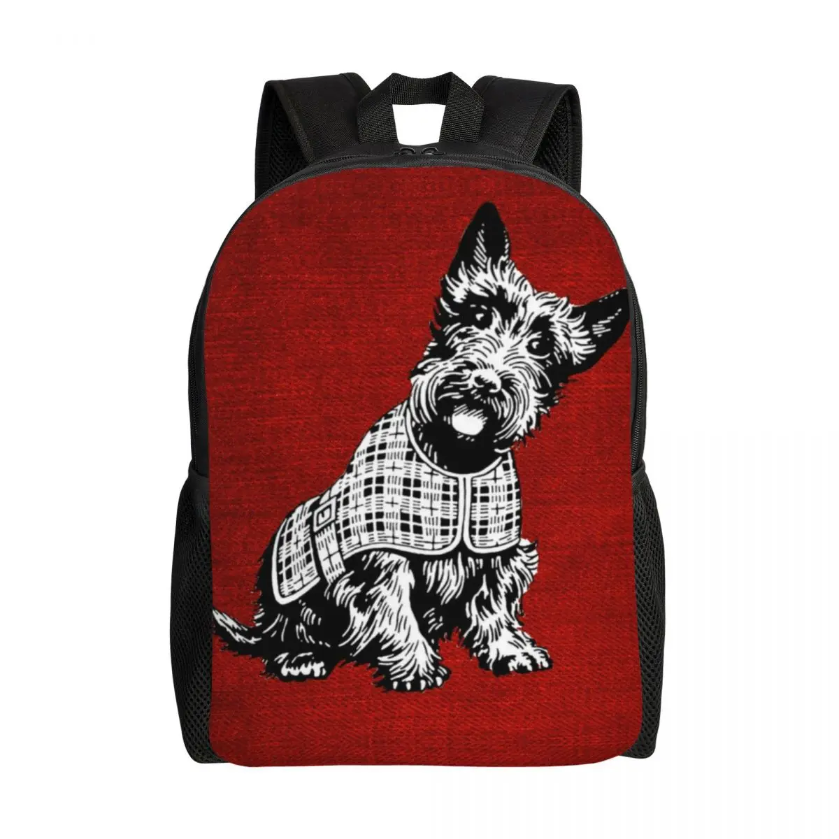 

Винтажный шотландский дорожный рюкзак Terrier для мужчин и женщин, школьный рюкзак для ноутбука, студенческий рюкзак для колледжа с собакой Скотти