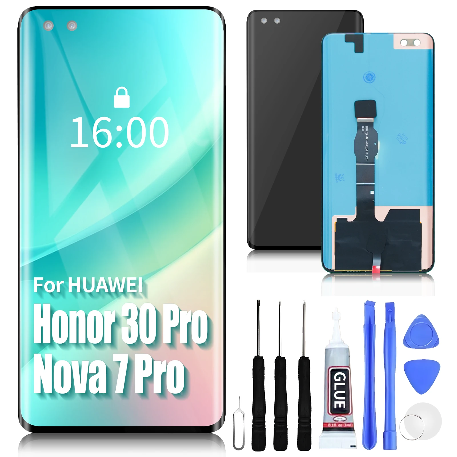 

Оригинальный Amoled экран 6,57 дюйма, черный для Huawei Nova 7 Pro