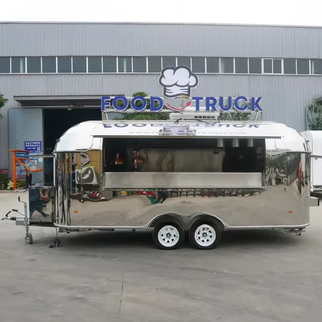 Airstream Mobile Hamburger สุนัขร้อนพิซซ่ารถพ่วงอาหารจานด่วนสแตนเลสรถบรรทุกอาหารมือถือพร้อมครัวเต็มรูปแบบสําหรับขาย 1 Airstream Mobile Hamburger สุนัขร้อนพิซซ่ารถพ่วงอาหารจานด่วนสแตนเลสรถบรรทุกอาหารมือถือพร้อมครัวเต็มรูปแบบสําหรับขาย 1