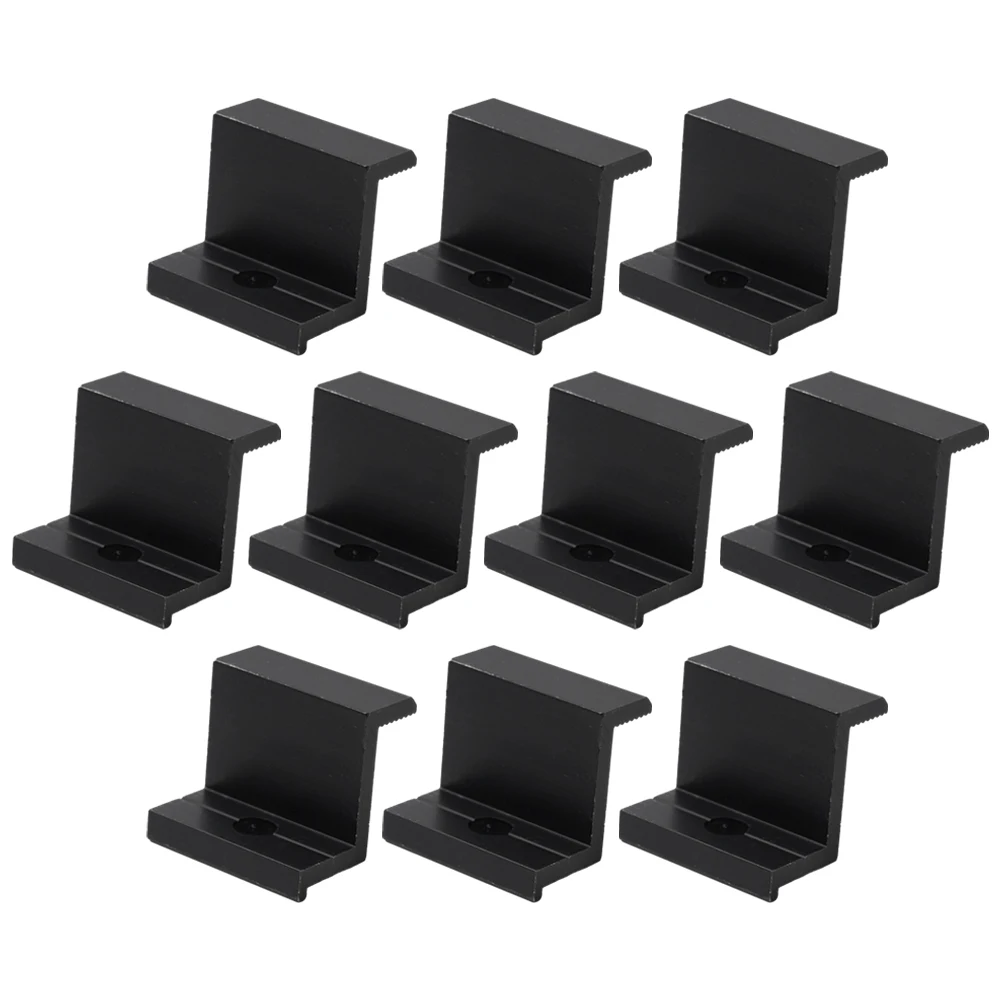 

10pcs PV Solar Panel Mount End Clamp Aluminum Alloy For 30mm,32mm,35mm,40mm Frame Corrosion Resistance PV Solar End Clamp