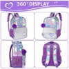 New School Backpack Girls 16 Inch Girls Backpack Sequin Backpack with Lunch Box Backpack Women Girls School Supplies Set Bags 4