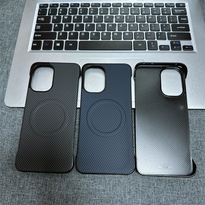 Carbon Fiber Magnetic Wireless Charging Slim Protective Phone Case