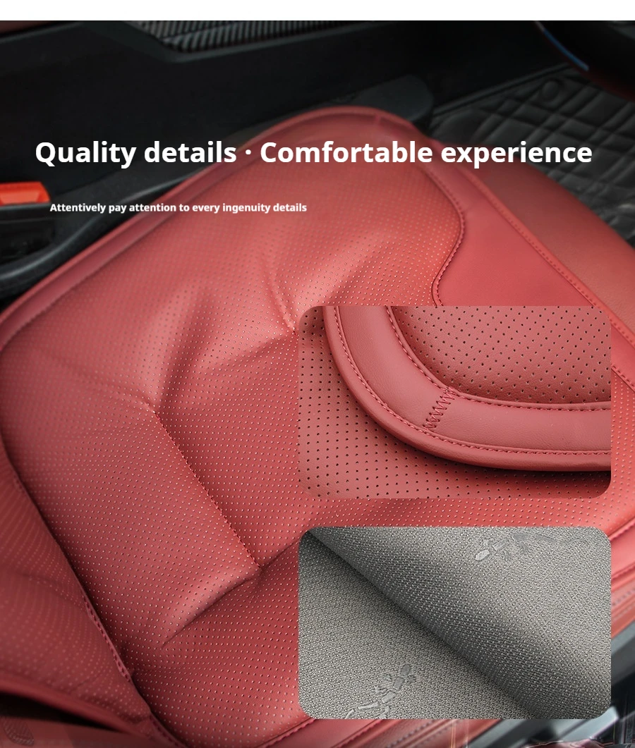 Suitable Seat Cushion Rear Integrated Main Driving Single-piece Ventilated Four-season Cushion Universal Anti-fouling Leather