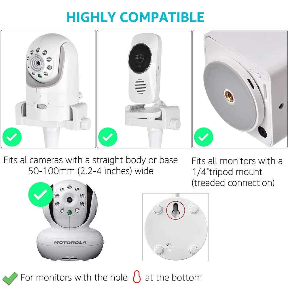 Supporto Flessibile Per Baby Monitor - Universale, Regolabile, Per Presepi Senza Forare - Foto 3