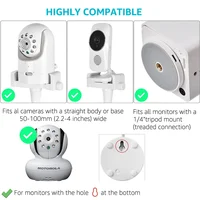 Support universel pour moniteur de bébé, support torsadé Flexible pour Webcam, tige de berceau sans trou 5