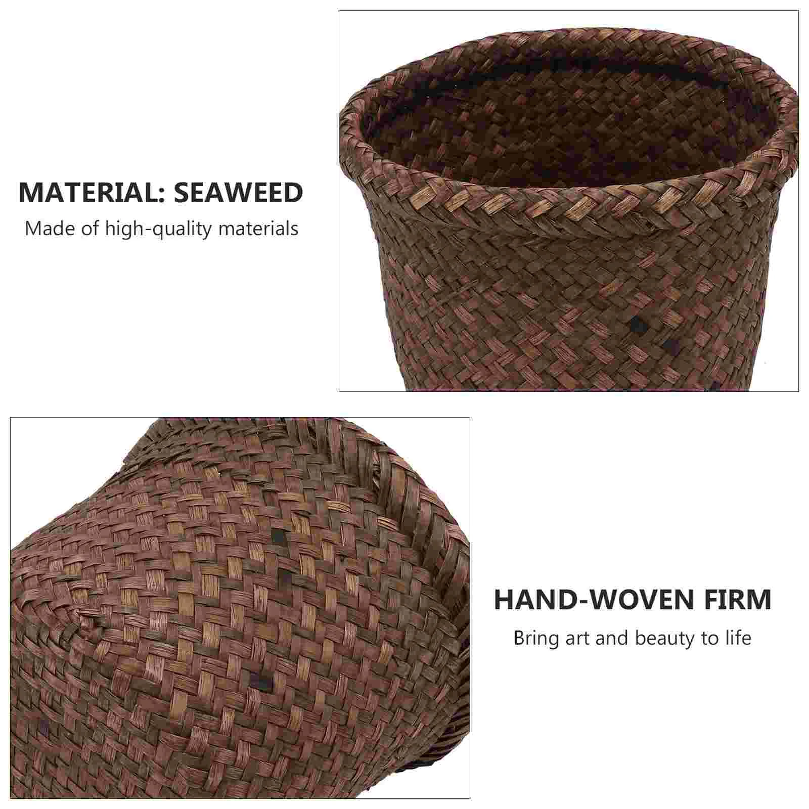 

Cabilock Wicker Tree Pots for Laundry Flower Planter and Desk Plants Water Pot Decoration