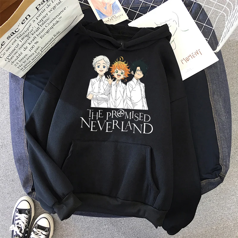 

The Promised Neverland Print Hoodie Sweatshirt Anime Boy Pullovers Tracksuit Mens Hoodie Kids Hip Hop Clothing Men Women Moletom