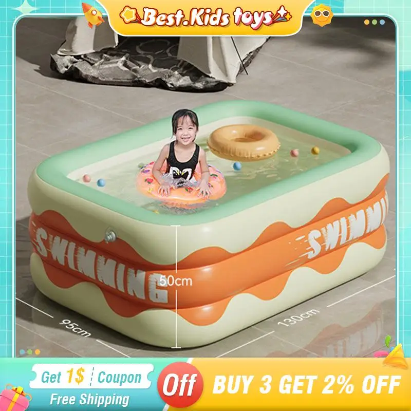 Large Family Inflatable Swimming Pool Baby Framed Pools Outdoor Folding Paddling Piscina Kids Summer Water Gun Basketball Rack inflatable swimming pool