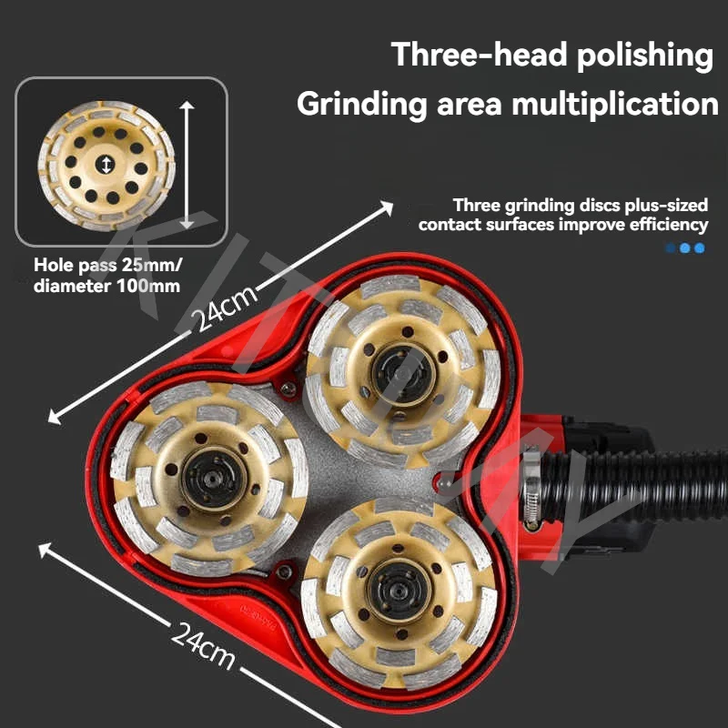 Electric Water Mill Polishing Machine Household Portable Epoxy Floor Grinder Multifunctional Handheld Concrete Polisher